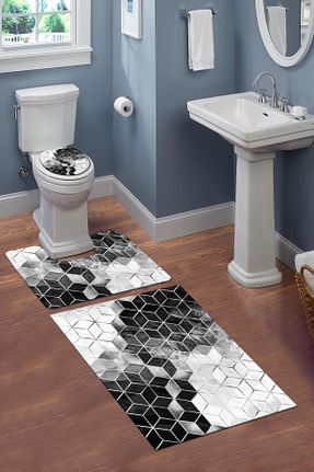 پادری حمام رنگی پلی استر Doruklar Home Collection - کد 833536175