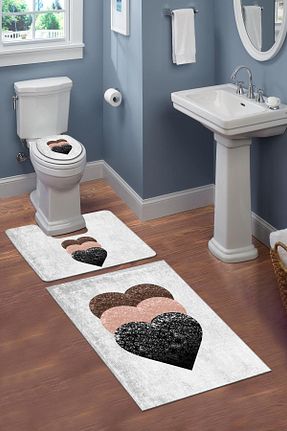 پادری حمام رنگی پلی استر Doruklar Home Collection - کد 833532075
