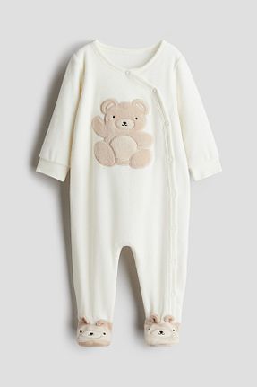 سرهمی خواب بژ بچه گانه پنبه ای H&M - کد 857904327