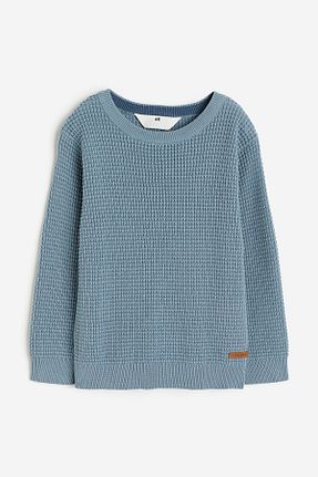 پلیور آبی بچه گانه Saç Örgü H&M - کد 857900924