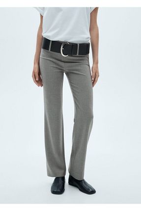 شلوار طوسی زنانه الاستین MANGO - کد 857925986