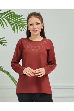 بلوز نارنجی زنانه ساده Elçelya Moda - کد 806625140