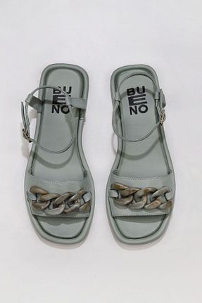 صندل آبی زنانه پاشنه تخت Bueno Shoes - کد 345869825