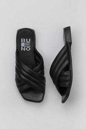 دمپائی مشکی زنانه چرم خالص Bueno Shoes - کد 316160476