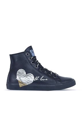 بوت / نیم بوت مشکی زنانه چرم خالص Bueno Shoes - کد 156445761