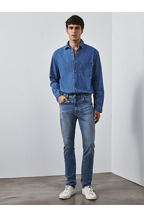 شلوار جین رنگی مردانه پاچه لوله تفنگی Ltb - کد 676107590