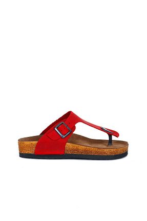 دمپائی قرمز زنانه چرم خالص Bueno Shoes - کد 148386329
