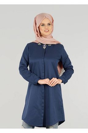 تونیک حجاب آبی زنانه پلی استر TRENDTESETTÜR - کد 363631970