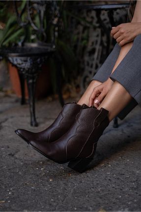 بوت / نیم بوت قهوه ای زنانه پلی اورتان Madamra - کد 770998197