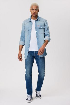 شلوار جین آبی مردانه پاچه لوله تفنگی Lee Cooper - کد 683908069
