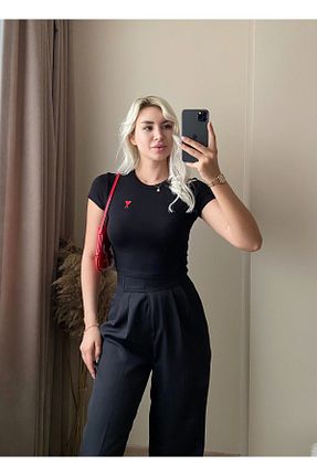 بلوز مشکی زنانه Kalp Zora Butik - کد 823549589