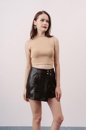 بلوز قهوه ای زنانه ساده Livanomi - کد 757307912
