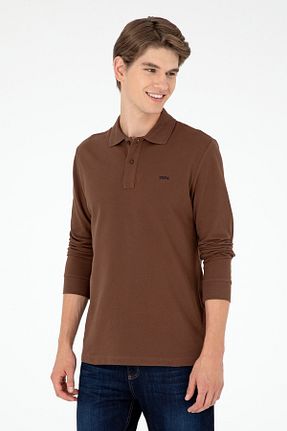 سوئیشرت قهوه ای مردانه ساده U.S. Polo Assn. - کد 858125529