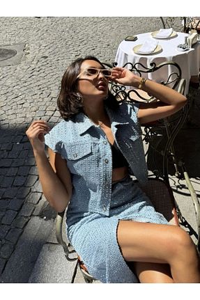 کت آبی زنانه رگولار Genel Markalar - کد 858139236