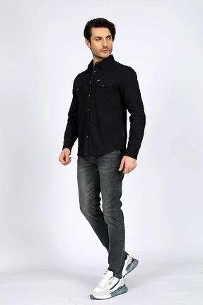 شلوار جین طوسی مردانه پاچه تنگ Lee Cooper - کد 824646881
