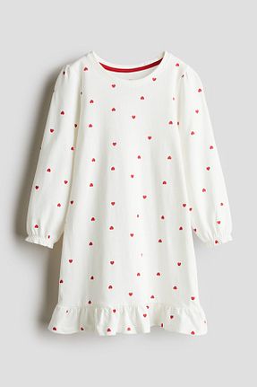ست لباس راحتی سفید بچه گانه چاپی H&M - کد 858149442