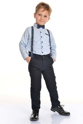کت و شلوار آبی بچه گانه یقه کتی Mnk - کد 199658758