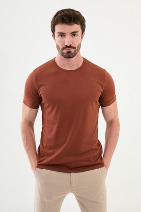 تیشرت نارنجی مردانه اسلیم فیت Mcr - کد 236452722
