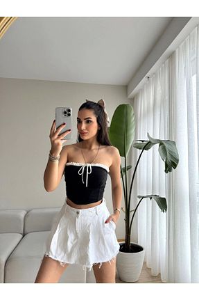 تیشرت مشکی زنانه Straplez Zoom Butik - کد 825290325
