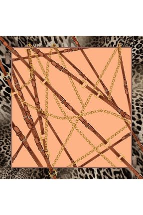 روسری رنگی کرپ ساتن ابریشم La boutique - کد 819364681