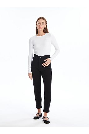 شلوار جین مشکی زنانه پاچه تنگ LC Waikiki - کد 858175652