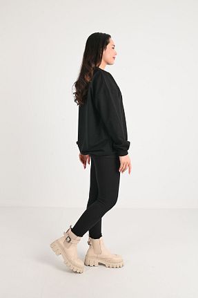 ست گرمکن مشکی زنانه پاچه تنگ ADROM - کد 781950258