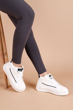کفش اسنیکر سفید زنانه بند دار Getcho - کد 857858867