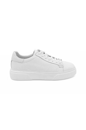 کفش اسنیکر سفید مردانه چرم اصل SPORJUST - کد 857865845
