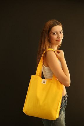 کیف دوشی زرد زنانه پارچه ای fimugift - کد 278107905