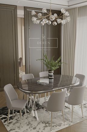ست میز آشپزخانه طوسی MDF DEREN HOME - کد 842535621