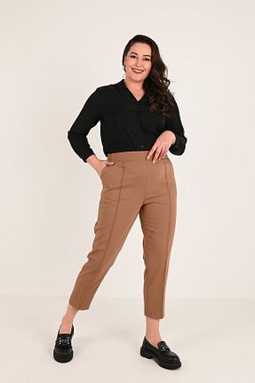 شلوار بژ زنانه پارچه Koza Butik - کد 774807738