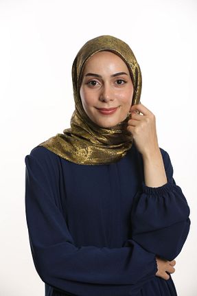 شال طلائی زنانه پلی استر Kevser - کد 844563177