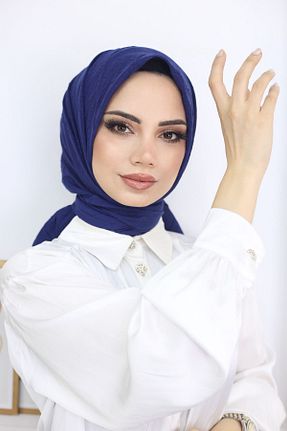 شال سرمه ای زنانه پنبه ای feronis - کد 824924818
