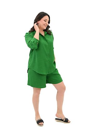 ست بالاتنه و پائین تنه سبز زنانه بافتنی Koza Butik - کد 835674033