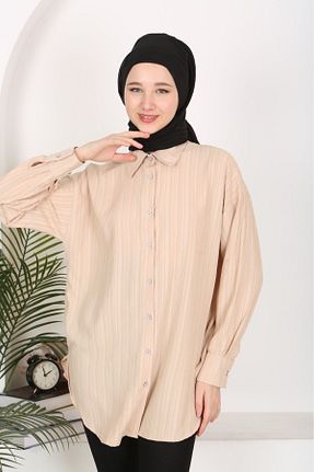 تونیک حجاب طوسی زنانه پنبه ای volkitolki - کد 825160807