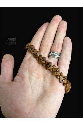 دستبند جواهر رنگی زنانه سنگ طبیعی KANUNİ TESBİH - کد 857934415