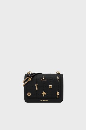 کیف دوشی مشکی زنانه پلی اورتان Love Moschino - کد 841984574