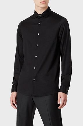 پیراهن مشکی مردانه رگولار Emporio Armani - کد 154305648