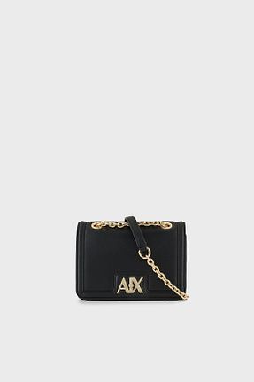 کیف دوشی مشکی زنانه پلی اورتان Armani Exchange - کد 806192003