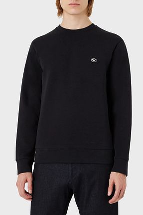 سوئیشرت سرمه ای مردانه ساده Emporio Armani - کد 154300845