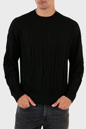 پلیور مشکی مردانه ساده Emporio Armani - کد 750093303