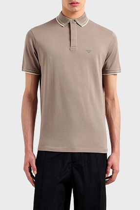 پولوشرت بژ مردانه %100 پنبه Emporio Armani - کد 816226102
