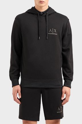 سوئیشرت مشکی مردانه چاپی Armani Exchange - کد 820462024