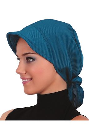 کلاه شنای حجاب آبی زنانه fidan bone - کد 43241974