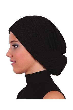 کلاه شنای حجاب مشکی زنانه fidan bone - کد 43174902