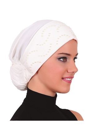 کلاه شنای حجاب بژ زنانه fidan bone - کد 43263170
