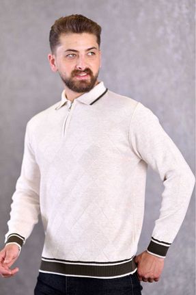 پلیور طوسی مردانه بافت دار Kamalı - کد 731666932