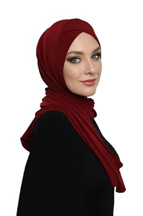 کلاه شنای حجاب زرشکی زنانه fidan bone - کد 68121003