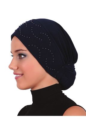 کلاه شنای حجاب سرمه ای زنانه fidan bone - کد 43164430