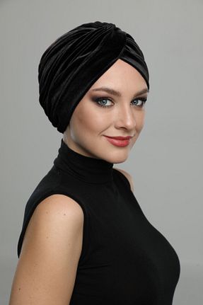 کلاه شنای حجاب مشکی زنانه fidan bone - کد 50847547